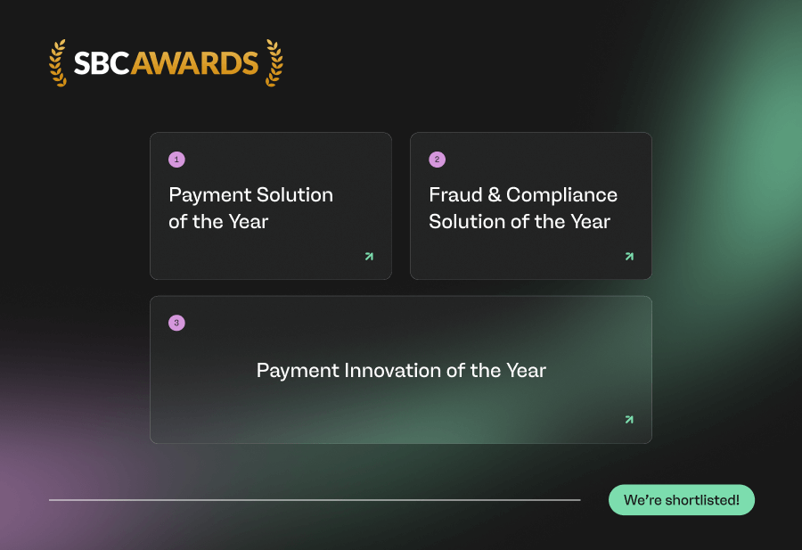 payabl. shortlisted for payments, fraud, and innovation at SBC Awards 2025